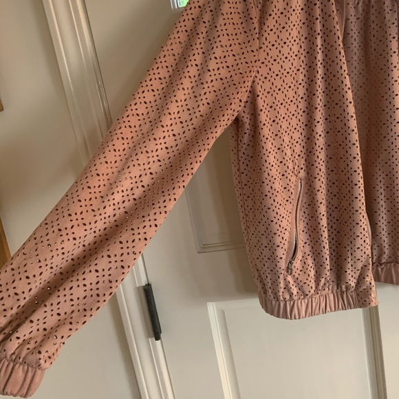 Cute microsuede pink jacket - large - Picture 5 of 6